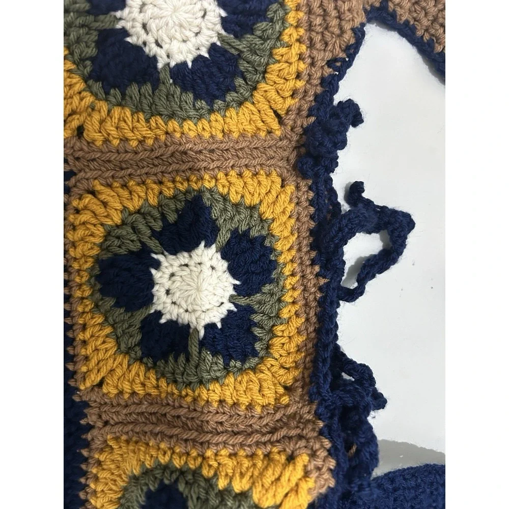 Hand Knit Crochet Large Hobo Bag Boho Hippie Festival Coachella Indie Earthy Y2K